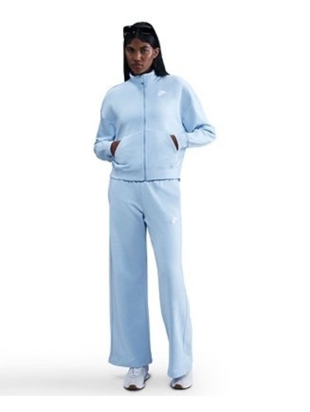 **Nike Sportswear Wide\-Leg Pants – Light Blue – Women’s L – NWT**